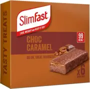 SlimFast Chocolate Caramel Snack Bar Multipacks, 5 x 6 Bar Multipack 30 Bars Tot