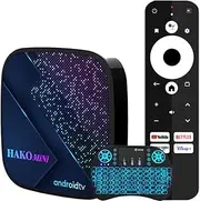 Android 11.0 TV Box, 4G ROM 32G ROM Amlogic S905Y4 Quad-Core, Wifi6 /10-1000M LAN 64Bit BT 5.0 H.265 UHD 4K Set Top Box,with Wireless Mini Keyboard,2gb+16gb