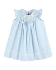 Lil Cactus Floral Crosses Smocked Bishop Dress
