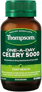 Thompson's One-a-day Celery 5000mg 60 Capsules | Joint Health | Mild Arthritis | Mild Osteoarthritis | Gout | Pain & Inflammation