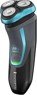 [REMINGTON] Men's Style Series R4 Rotary Shaver, R4500AU, Stainless Steel Dual Track Blades, Stubble Styler Attachment, 100% Waterproof, Active Contour Design, Cordless Rechargeable