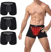 [SXLLZSLC] 3-Packs, Men Enlargement Underwear Comfort Shorts Magnetic Therapy Health Care Sexy Trunks Boxer Briefs