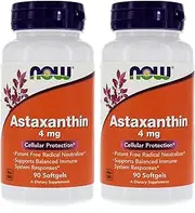 NOW Foods Astaxanthin 4Mg 90 Softgels (Cellular Protection) (Pack Of 2)