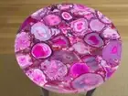 Pink Agate Table Top, Vanity Top, Natural Handmade Agate Stones Coffee Table Top
