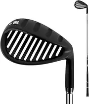 Golf Sand Wedges, Right Hand Golf 56°/60° Sand Bar, Hollow-Carved Design, Hollow Sand Rod Hitting Surface Wedge, Stainless Steel Black, Men Women Golf Gift