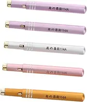 TOGEVAL 5Pcs Retractable Lip Brush Assorted Color Lipstick Applicators for Makeup Easy to Carry Portable Lip Gloss Brushes for Travel and Daily Use