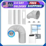 Portable Air Conditioner Window Vent Kit with Exhaust Hose 5.1 Inch Diameter