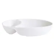 G.E.T. PA1101439712 Corona Actualite Bright White Porcelain Chip & Dip Dish