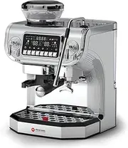 [Mcilpoog] Espresso Machine with Milk Frother，Semi Automatic Coffee Machine with Grinder,Easy To Use Espresso Coffee Maker with 5.5 inch Large Screen,15 Bar Pressure Pump,PID Temperature Control.（TC530）