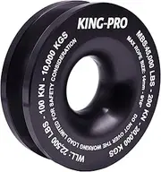 KING-PRO Snatch Recovery Ring, 45000 lbs Winch Snatch Block Pulley Towing Ring, for ATV UTV SUV Truck Off-Road Vehicle Towing Soft Shackle Recovery（Black）