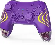 DYONDER Wireless Controller For Switch Pro Switch/Switch Lite/Switch OLED, Replacement Gamepad for PC/iOS/Android with Hall Effect Joysticks/RGB/Programmable/Motion Control/Vibration/Turbo/Wake up/Screenshot(Purple)