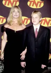 Goldie Hawn and son during TNT's "All Star Tribute To Joni Mitchel- Old Photo
