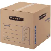 Bankers Box SmoothMove Classic Moving & Storage Boxes, 16" x 18" x 18", Kraft/