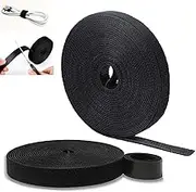 2Rolls *6m Reusable Cable Ties, Adjustable Fastening Hook and Loop Cable Straps Cable Organizer, Nylon Securing Cord Ties Cable Management Cord Organizer Wire Ties for Home Office Data Centers