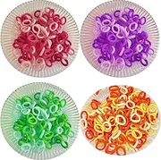LilaLemon 400 Pcs Baby Toddler Hair Bands,Cotton Bobbles for Girls, High Elasticity, Candy Colors, 2.5 CM Diameter