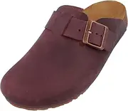[HAFLINGER] Porto Elegant Clog Leather Rubber Sole and Cork Latex Footbed Slippers Unisex