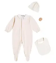 [Bonpoint] Bonpoint Baby onesie, hat and bib set M 3 pink