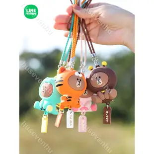 優萌好物♥️LINE FRIENDS 可愛汽車掛件 熊大 莎莉 兔兔 可愛公仔 車內車載掛飾飾品♥️husevenhu