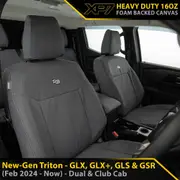 Mitsubishi New-Gen Triton - XP7 Heavy-Duty Canvas 2x Front Seat Covers (Made to Order)