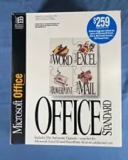 Vintage 1994 Microsoft Office Standard Set for Windows 3.1 Sealed Diskettes