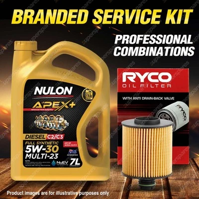 Ryco Oil Filter Nulon 7L APX5W30C23 Engine Oil Kit for Fiat Freemont JF (for: Fiat)