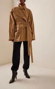 [The Row] Bonnette Drawstring Wool-Blend Straight-Leg Pants