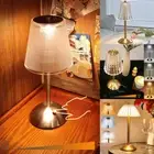 Vintage Crystal Dimmable Table Lamp Touch Control Soft Night Light Bedside Desk