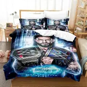 f1105 Bed Sheets Wrestler Roman Reigns Bedding Set,Duvet Cover Comforter Bed Set Quilt Cover Pillowcase,King Queen Twin Size Boys Girls AdultsBed She