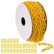 Plastic Chain,120 FEET Safety Barrier Chain for Crowd, 1/4inch(6mm) Yellow