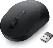 [DELL] Mobile Ergonomic Wireless Computer Mouse with Bluetooth - 36-Month Long Battery Life - Slim Cordless Computer Mouse Compatible with PC, Mac, Linux, Android, Chrome - MS3320W - Black