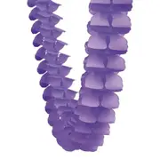 3.6m Four Leaf Clover Paper Garland - Eggplant Purple