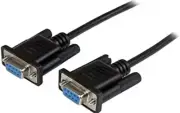 StarTech.com 1m Black DB9 RS232 Serial Null Modem Cable F/F - DB9 Female to