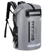 48cans Large Cooler Backpack Insulated Waterproof for Men Women 35L Gray