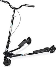 AODI Swing Scooter 3 Wheels Adjustable Foldable Drifting Wiggle Scooter with 3-Wheeled Self Propelling for Boys/Girl/Adult Age 6 Years Old and Up