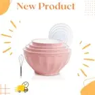 Mixing Bowls with Lids Set,4 Piece Large Plastic Nesting Mixing Bowls,Includes 4