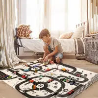 在飛比找蝦皮購物優惠-Road Map Carpet for Kids 130*1