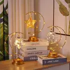 LED Moon Table Desk Lamp Shop Home Night Light Battery Party Decor Gold Lighting