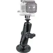 RAM Mounts Double Socket Arm and GoPro Hero 3 Camera Mount with Flat Surface