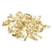 80Pcs Badge Pins, 15mm Safety Pins Bar Name Tag Pin Bulk, Gold