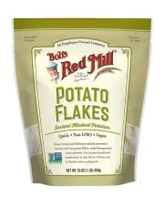 Bob's Red Mill Instant Mashed Potatoes Creamy Potato Flakes 16 Ounce Pack of 2