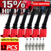 Ignition Coils For Ford Falcon Territory BA BF 2002-2011 6cyl 4.0L+ Spark Plugs (for: Ford)