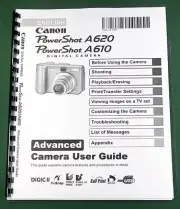 Canon PowerShot A620 Advanced Instruction Manual: 139 Pages & Protective Cover