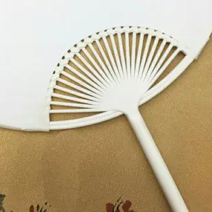 日本扇 廣告空白扇 DIY 團扇 畫畫扇 真絲扇 古典扇 彩繪扇 手工扇 空白扇【塔克】