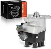 A-Premium Distributor Replacement for Acura Integra 1992-1993 Honda Civic del Sol, L4 1.6L 1.7L, Including Ignition Module, Cap and Rotor