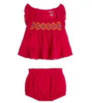 [Polo Ralph Lauren Kids] Polo Ralph Lauren Kids Baby cotton shirt and bloomers set M 12 pink