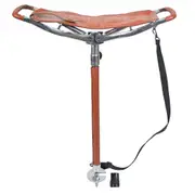 Outdoor Shooting Stick Adjustable Venator Leather Walking Seat Tan