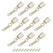 0.51" Cord End Cap Terminator Cord Finding for Jewelry Making, 24Pcs Gold