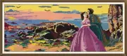 EMBROIDERY PICTURE Crewel Needle Cross Embroidered "COUPLE IN LOVE"