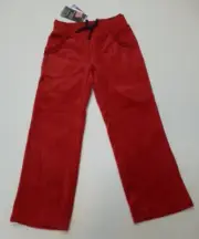 Pumpkin Patch Velour Pants Girls Size 4 Red Adjustable Waist Velour Pants New