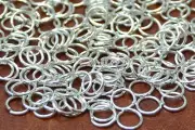 500 PCS SILVER PLATED ROUND 6MM JUMP RINGS OPEN 2 OZ #P-203